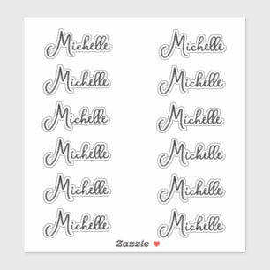 Pegatina Juego de 12 - Nombre de guión elegante