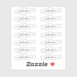 Pegatina Juego de 14 - Nombre de guión elegante de Personal