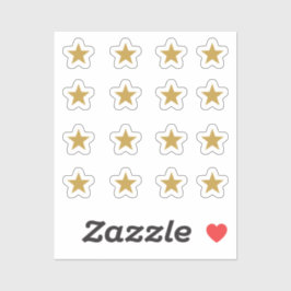 Pegatina Juego de 16 estrellas amarillas doradas