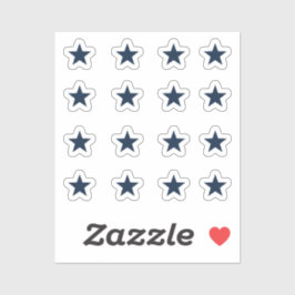 Pegatina Juego de 16 estrellas azul marino