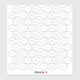 Pegatina Juego de 30 Joyería Barbell precio de venta cinco 