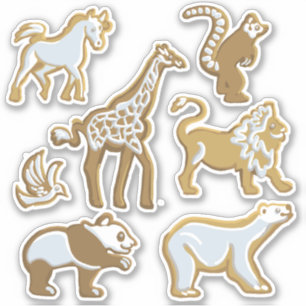 Pegatina Juego de 7 cookies de Gingerbread