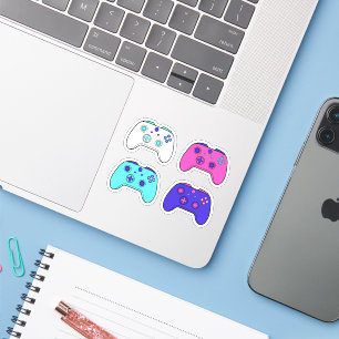 Pegatina Juego de controlador de Personalizado azul púrpura