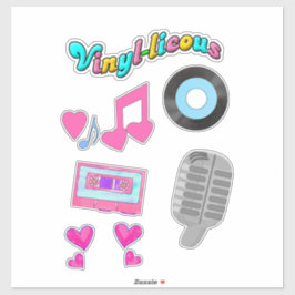 Pegatina Juego de diseño de Personalizado de música estilo