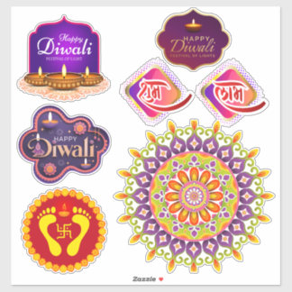 Pegatina Juego de Diwali y rangoli