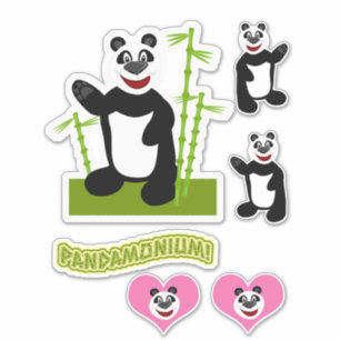 Pegatina Juego de osos Panda-Monium Cute Personalizado Pand