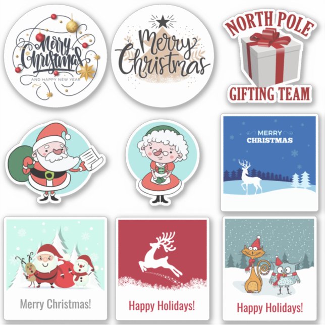 Pegatina Juego de stickers de Navidad (Anverso)