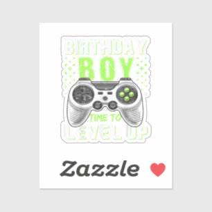 Pegatina Juego de video Level Up Birday Boy