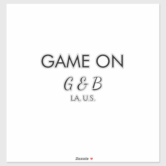 Pegatina Juego en añadir pareja nombre fiesta de boda lugar (Hoja)