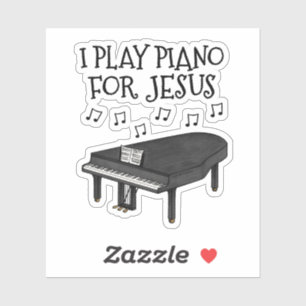 Pegatina Juego Piano Para Jesús, Pianista De La Iglesia Del