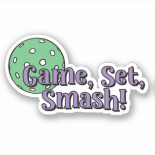 Pegatina Juego, Set, Smash!   Pelota de bolas