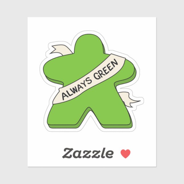 Pegatina Juego siempre Green Meeple Board (Hoja)