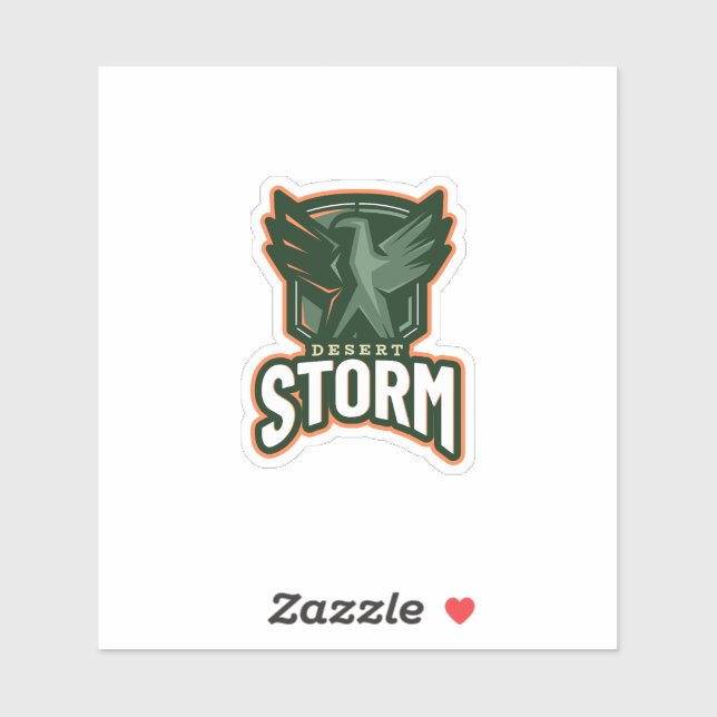 Pegatina Juegos Competitivos Logo de Gaming Desert Storm Ea (Hoja)