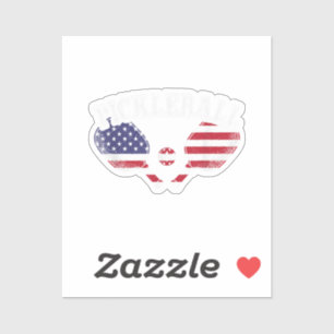 Pegatina Jugador de bolas de futbol de bandera estadouniden