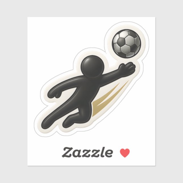 Pegatina Jugador de fútbol (Hoja)