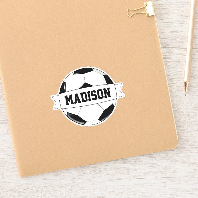 Pegatina Jugador de Personalizado de bolas de fútbol o Depo (Cuaderno)