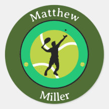 Pegatina - Jugador de tenis - Personalizado - Añad