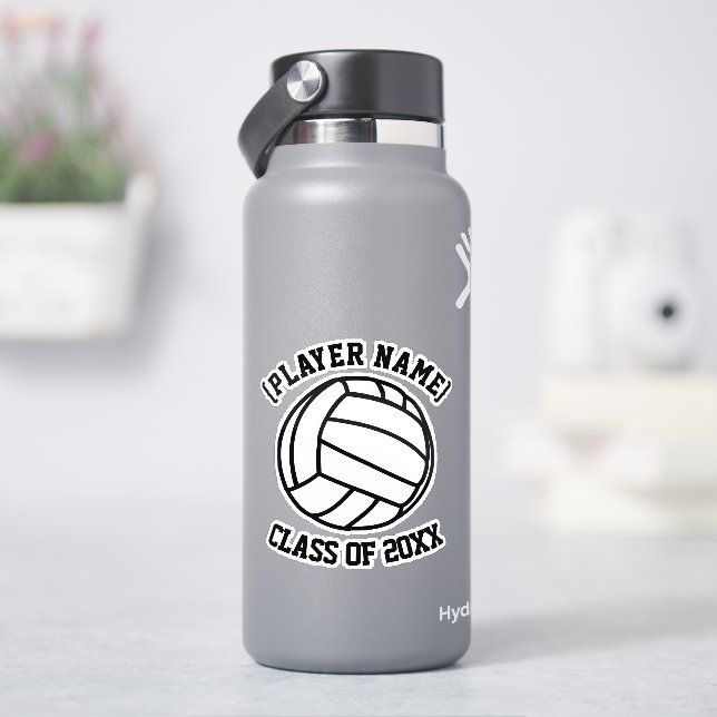 Pegatina Jugador de voleibol personalizado (hidrofrasco)