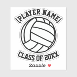 Pegatina Jugador de voleibol personalizado