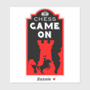 Pegatina Jugadores De Ajedrez Competitivos