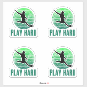 Pegatina Jugar al fútbol duro (fútbol) más rápido