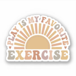 Pegatina Jugar es mi ejercicio favorito, terapia física PT