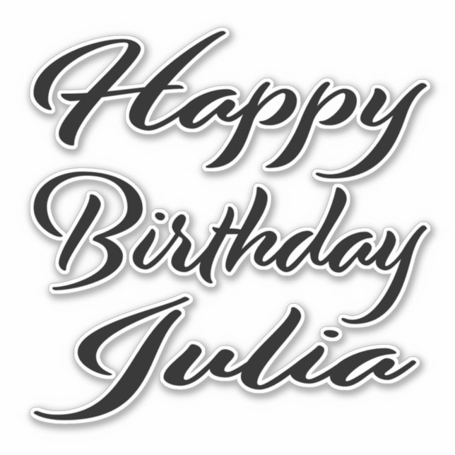 Pegatina Julia Name Vorname black Sticker Geburtstag (Anverso)