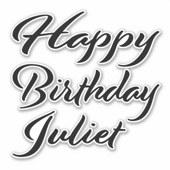 Pegatina Juliet Name Vorname black Sticker Geburtstag (Anverso)