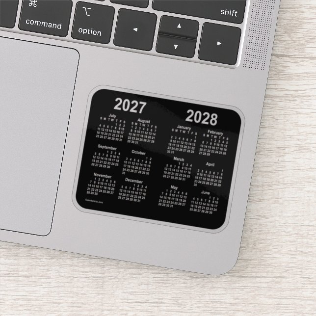 Pegatina Julio de 2027 - Junio de 2028 Calendario del año e (Detalle)