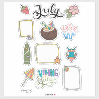 Pegatina July Sticker Sheet – Fun in the Sun