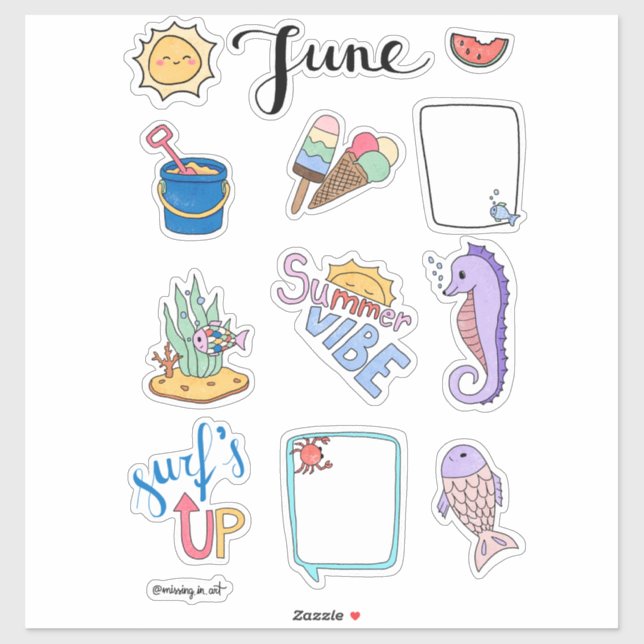 Pegatina June Sticker Sheet – Summer Start (Hoja)