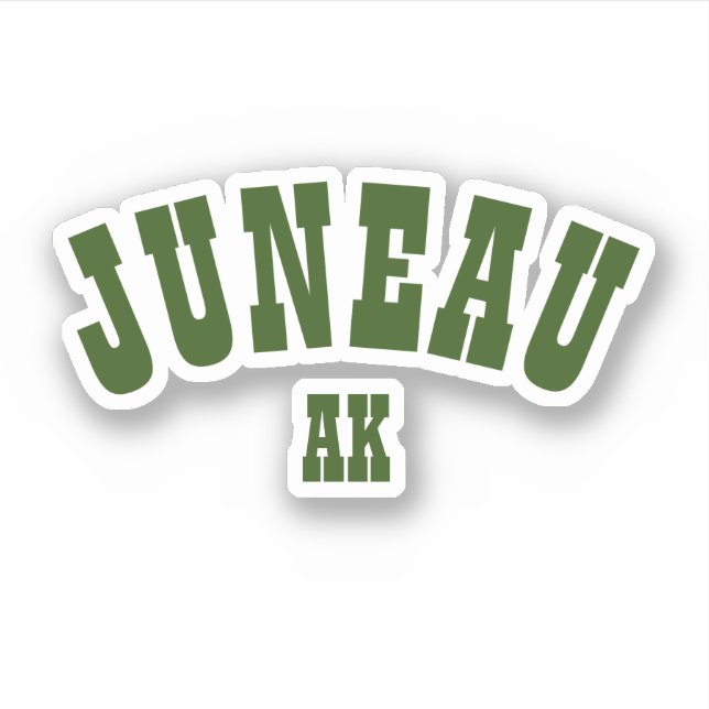 Pegatina Juneau, Alaska (Anverso)