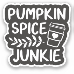 Pegatina Junkie de las especias de calabaza