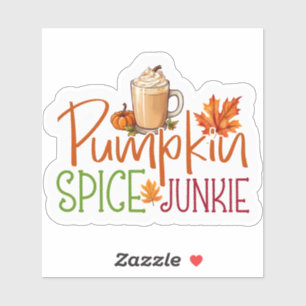 Pegatina Junkie de las especias de calabaza