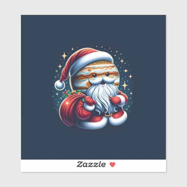 Pegatina Júpiter Jolly Old St. Nick Santa Claus Astrología (Hoja)