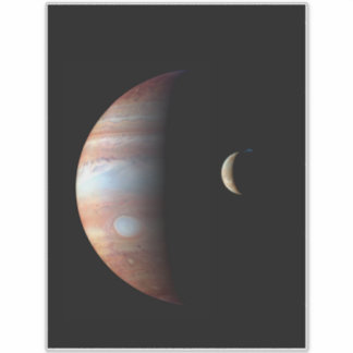 Pegatina Júpiter Planeta Gigante Gaseoso y Io Luna Galilean