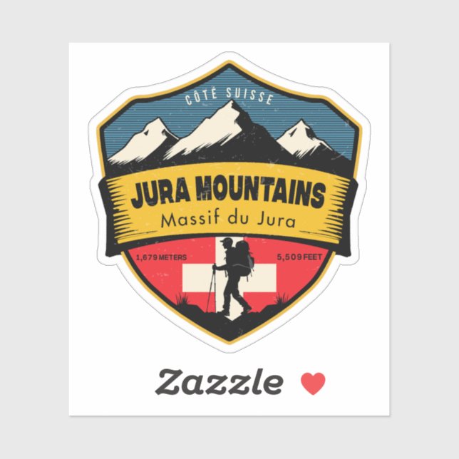 Pegatina Jura Mountains , Massif du Jura , Switzerland  (Hoja)