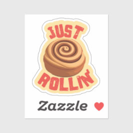 Pegatina Just Rollin' Cinnamon Roll