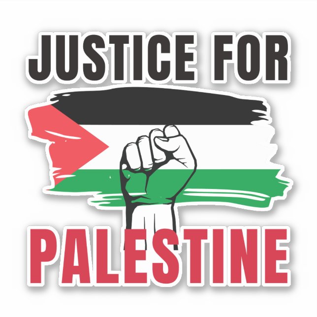 PEGATINA JUSTICIA PARA PALESTINA (Anverso)