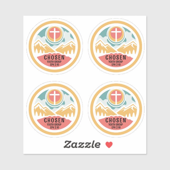 Pegatina Juventud cristiana elegida (Hoja)