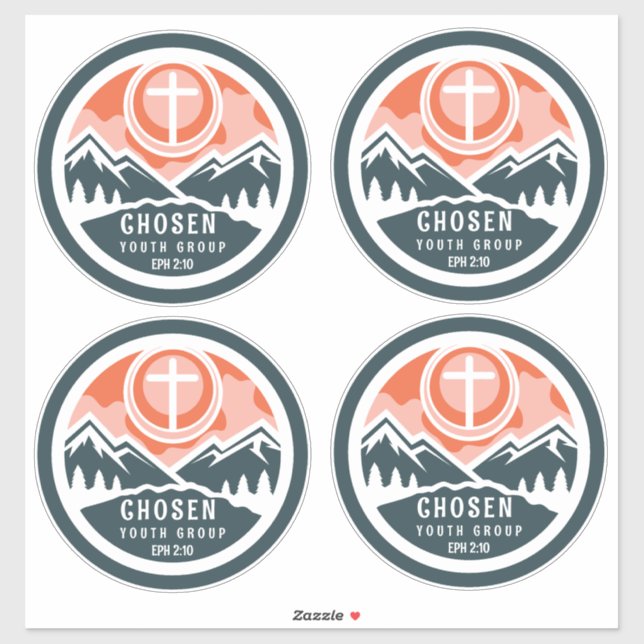 Pegatina Juventud cristiana elegida II (Hoja)