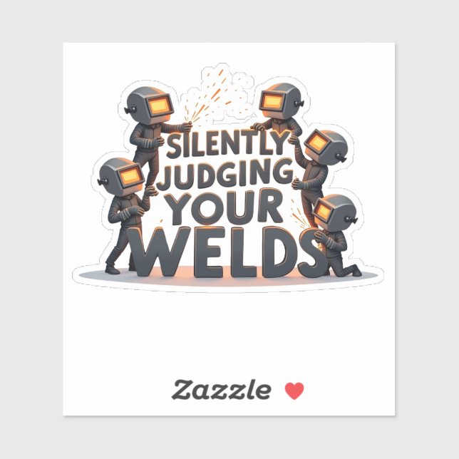 Pegatina Juzgando silenciosamente tu soldadora de humor de  (Hoja)