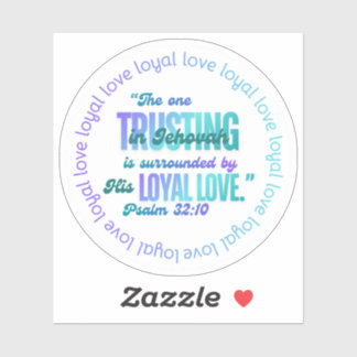 Pegatina JW "El que confía en Jehová" Sal. 32:10