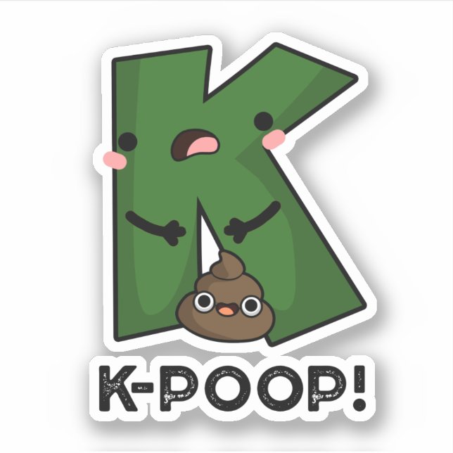 Pegatina K-poop Funny K-pop Poo Pun (Anverso)