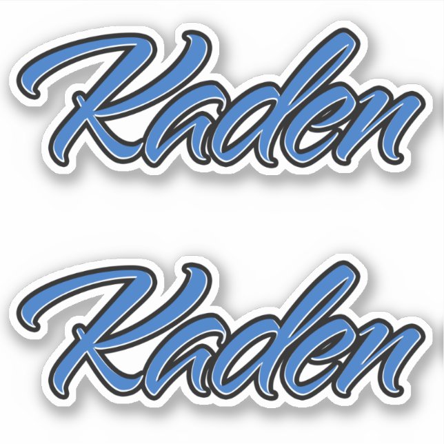 Pegatina Kaden Name blue Aufkleber Sticker Stickerset (Anverso)