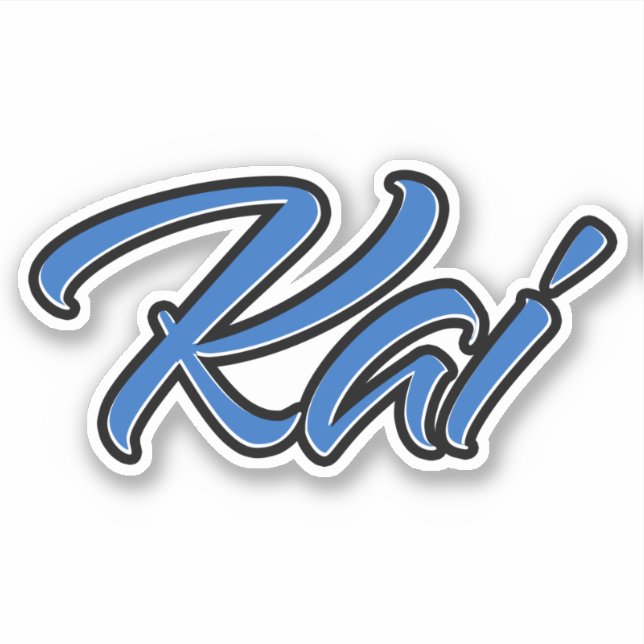 Pegatina Kai Name blue Aufkleber Sticker Stickerset (Anverso)