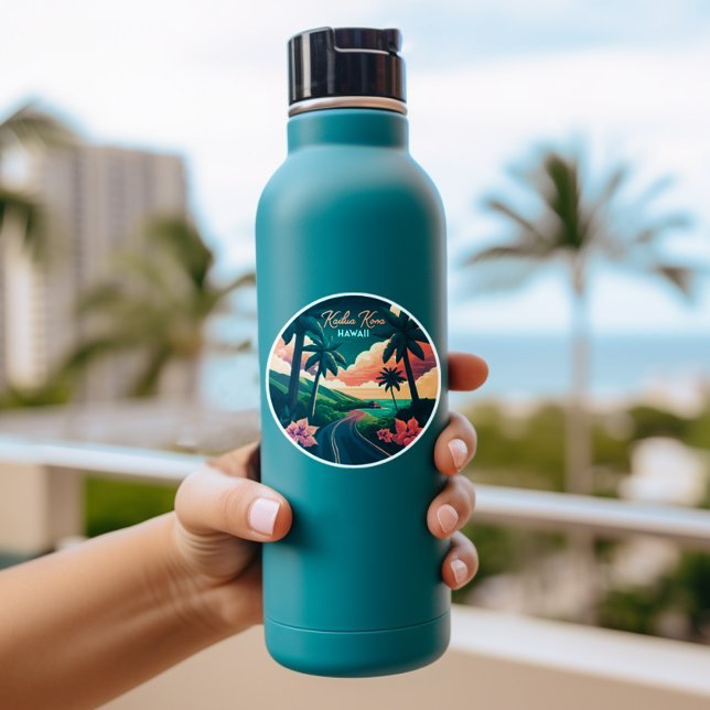 Pegatina Kailua Kona Hawaii Gran Isla Sunset Retro (Subido por el creador)
