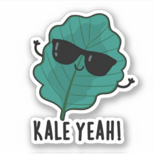 Pegatina Kale Yeah Funny Veggie Pun