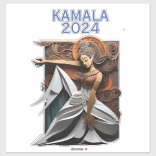 Pegatina Kamala 2024 por el presidente Thunder_Cove
