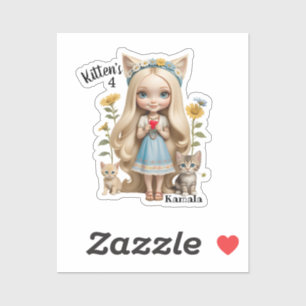 Pegatina Kamala Gats Personalizado Gatito Personalizado Kit